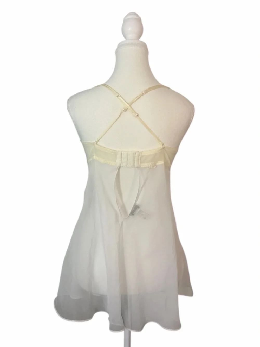 Vintage La SENZA - Y2K Sheer Lace Babydoll Slip - Picture 2 of 7
